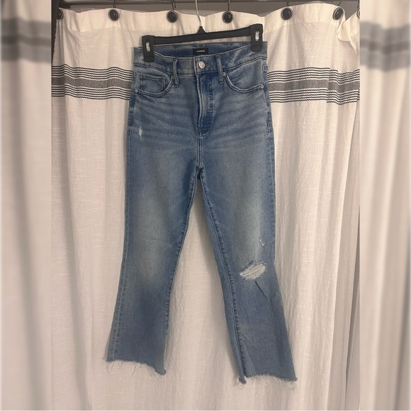 Express Denim - Express High Rise Cropped Flare Jeans